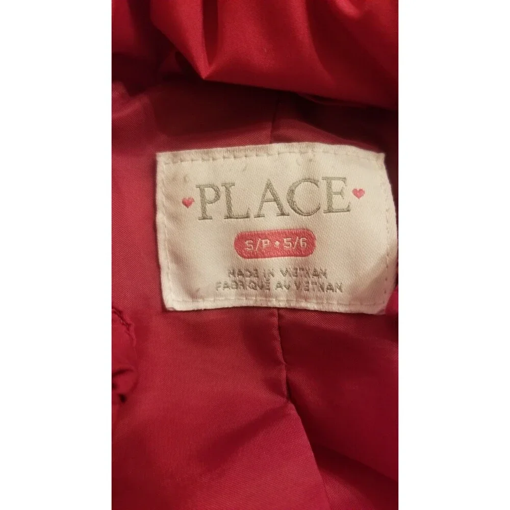 The Children's Place Girls' Puffer Jacket Snow Winter Pink Coat Small ( 5 / 6 )